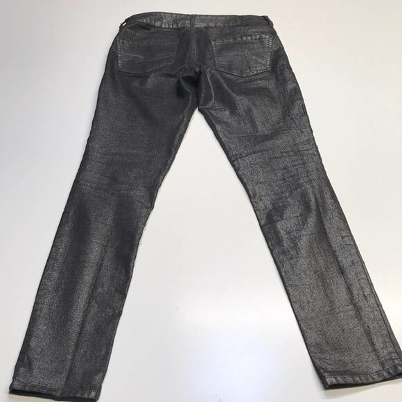 AMERICAN EAGLE Women’s 4 Metallic Black Jegging - Picture 4 of 4